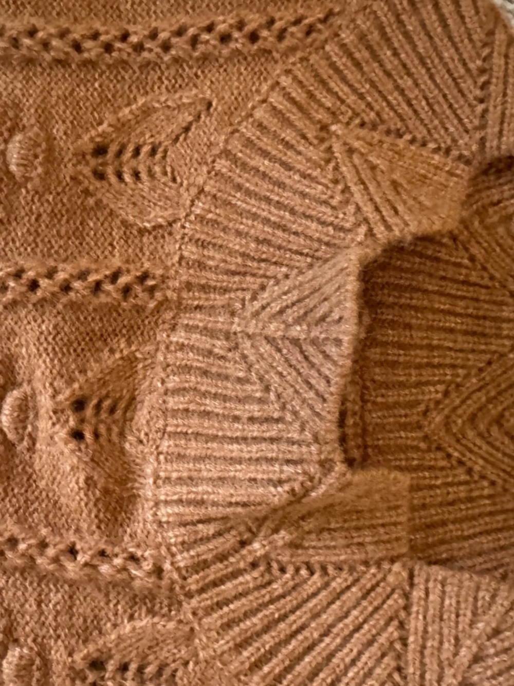 CIDER Brown Cable Knit Sweater XL - Picture 2 of 4